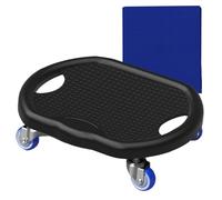 Planche à roulettes silencieuse pour abdominaux avec tapis, 32,6 x 27,6 x 8,9 cm, pratique, portable, pour brûler les graisses du corps, parfaite pour la salle de sport ou l'exercice à la maison