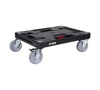 Plateau à roulettes STIER Systainer RB BLACK-Edition compatible avec tous les systèmes Classic et T-Loc, capacité de charge de 100 kg, deux poignées robustes, trous de passage de sangle d'arrimage