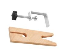 Planche à scier avec pince en C, encoche en V de bois, outils de perçage | Ajourage, polissage, menuiserie, métallerie perçage coupe polissage