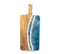 Planche à shots en bois de luxe XL 60 cm - Planche à tapas en bois de luxe - Planche de service unique avec effet mer époxy - Idée cadeau - Epocraft