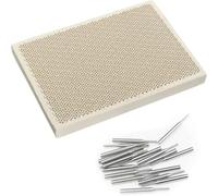 Planche à souder rectangulaire en céramique de qualité supérieure avec aiguilles en acier inoxydable for la fabrication de bijoux - 1 panneau en nid d'abeille avec 10 broches
