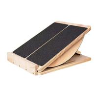 Planche à squats inclinée en bois - 40 x 30 cm - Planche inclinée réglable pour pieds inclinés, antidérapante pour mollet et ischio-jambiers | Planche d'exercice pliable pour étirement de la
