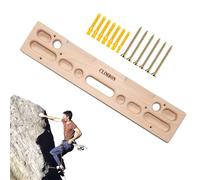Planche à suspendre en bois naturel - Panneau de préhension ergonomique - Équipement d'entraînement avancé pour grimpeur - Système de traction monté sur porte - Planche d'entraînement de précision