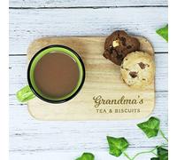 Planche à thé et Biscuits en Bois pour Grand-mère, Cadeau d'anniversaire pour Elle