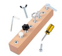 Planche à vis pédagogique, kit d'activités de tournevis pour | Jouet d'apprentissage sensoriel préscolaire, jouet Jumbo Nuts Bolts, jeu de correspondance motrice fine, jouet éducatif