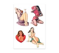 Planche A4 de sticker Pinup - E98
