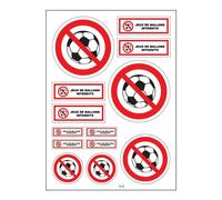 Planche A4 De Stickers Ballon Interdit Autocollant Adhésif - B34