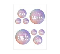Planche A4 De Stickers Bonne Année ? E67