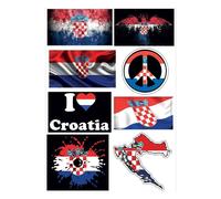 Planche A4 De Stickers Croatie Autocollant Adhésif Scrapbooking - D29
