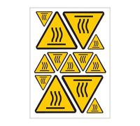 Planche A4 De Stickers Danger Haute Température Autocollant Adhésif - C67