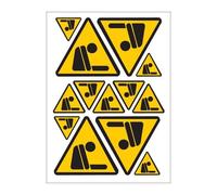 Planche A4 De Stickers Danger Risque D'asphyxie Autocollant Adhésif - C65
