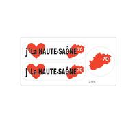 Planche A4 De Stickers Département 70 J'aime La Haute Saône Autocollant Adhésif