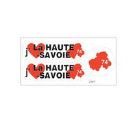 Planche A4 De Stickers Département 74 J'aime La Haute Savoie Autocollant Adhésif