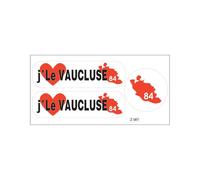 Planche A4 De Stickers Département 84 J'aime Le Vaucluse Autocollant Adhésif