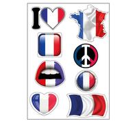 Planche A4 De Stickers France Autocollant Adhésif Scrapbooking - D01