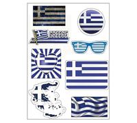 Planche A4 de stickers Grèce autocollant adhésif scrapbooking - D07