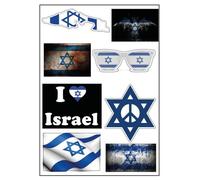 Planche A4 De Stickers Israel Autocollant Adhésif Scrapbooking - D32