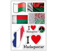 Planche A4 De Stickers Madagascar Autocollant Adhésif Scrapbooking - D17