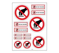 Planche A4 De Stickers Ne Pas Toucher Autocollant Adhésif - B41