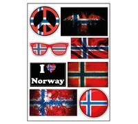 Planche A4 De Stickers Norvege Autocollant Adhésif Scrapbooking - D33