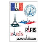 Planche A4 De Stickers Paris Autocollant Adhésif Scrapbooking - E17