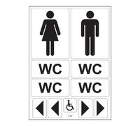 Planche A4 De Stickers Wc Toilettes Autocollant Adhésif Scrapbooking - C06