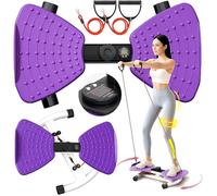 Planche abdominale de torsion, planche de fitness avec corde de traction, LED, capacité de poids de 150 kg, compteur intelligent