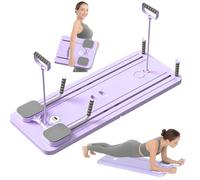 Planche abdominale multifonctionnelle, ensemble de planche de pilates, planche d'entraînement pour exercices abdominaux, machine de réformateur domestique avec minuteur, équipement de musculation