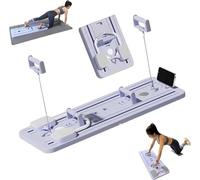 Planche abdominale multifonctionnelle, rouleau abdominal à rebondissement automatique avec support pour les coudes, planche d'exercices abdominaux multifonctionnelle (Purple)