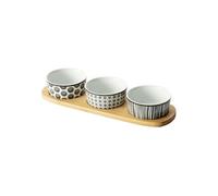 Secret de Gourmet – Set apéritif Bohemia – 4 pièces, céramique et bambou