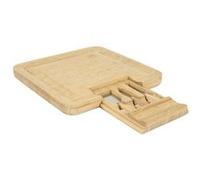 AltoBuy Planche apéro en Bambou avec tiroir Coulissant et Couteaux à Fromage Inclus