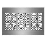 Planche autocollant sticker adhésif alphabet numero chiffre rond calendrier r2