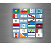 Planche Autocollant Sticker Etiquette Drapeaux Region Province Etats Argentine