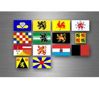 Planche Autocollant Sticker Etiquette Drapeaux Region Province Etats Belgique