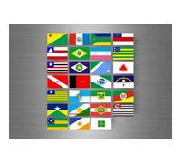Planche Autocollant Sticker Etiquette Drapeaux Region Province Etats Bresil