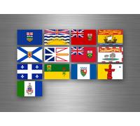 Planche Autocollant Sticker Etiquette Drapeaux Region Province Etats Canada