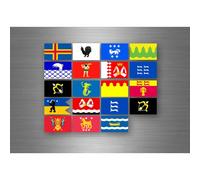 Planche Autocollant Sticker Etiquette Drapeaux Region Province Etats Finlande