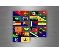 Planche Autocollant Sticker Etiquette Drapeaux Region Province Etats Papouasie
