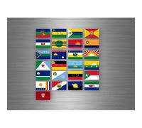 Planche Autocollant Sticker Etiquette Drapeaux Region Province Etats Venezuela