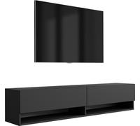 Planche basse TV 170 cm Noir mat, 170 × 32 × 34 cm