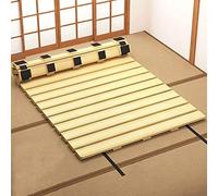 Planche Bunkie pliable en bois de pin, support de matelas en bois massif, accessoire de lit économiseur d'espace, rouleau à plat avec cordon en nylon durable (135 x 190 cm)
