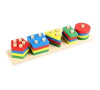 Planche Cognitive Géométrique En Bois Pour Enfants, 1 Ensemble De Jouets, Classification Des Couleurs, Puzzle De Construction, Jouet Éducatif Précoce