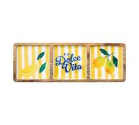 Planche compartiments - home deco factory - dolce vita - manguier - jaune