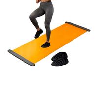 Planche Coulissante Avec Couvre-chaussures Et Butées D'extrémité, 200×50 Cm Tapis De Planche Coulissante Pour Exercice, Planches À glissere Pour L'entraînement Physique Et L'exercice D'équilibre