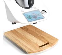 Planche Coulissante pour Thermomix TM6, Planche Coulissante Thermomix TM6 avec 2 Roues Universelles, Planche à Roulettes pour Thermomix TM6, 39,5 x 28,5 x 2,8 cm Thermomix TM6 Planche, Couleur du Bois