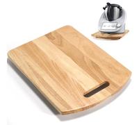 Planche Coulissante pour Thermomix TM6, Planche Thermomix TM6 avec 2 Roulette Universelles, Planche à Roulettes pour Thermomix TM6, 39 x 28 x 1.5 cm Planche Support pour Thermomix TM6, Marron Clair