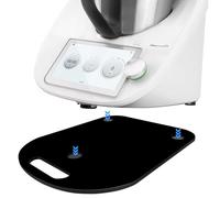 Planche Coulissante pour Thermomix TM6 TM5, Planche à Glisser Stable et Facile à Déplacer, Planche de Base à Roulettes pour Thermomix Acrylique Durable, Support Accessoire Machine de Cuisine(Noir)