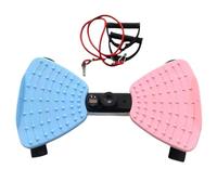 Planche d'abdominaux Core Ab Twister Appareil de musculation for hommes et femmes, appareil yoga à domicile avec disque barre torsion for abdominaux taille(Blue Pink)