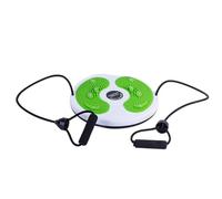 Planche d'abdominaux Core Ab Twister Disque de massage for les pieds et la taille, disque torsion avec cordon serrage, plateau d'équilibre for l'abdomen(Green)