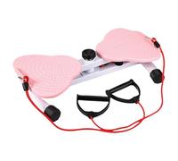 Planche d'abdominaux Core Ab Twister Planche de fitness à torsion for abdominaux, capacité charge 100 kg (220,5 lbs), avec corde traction(Pink)